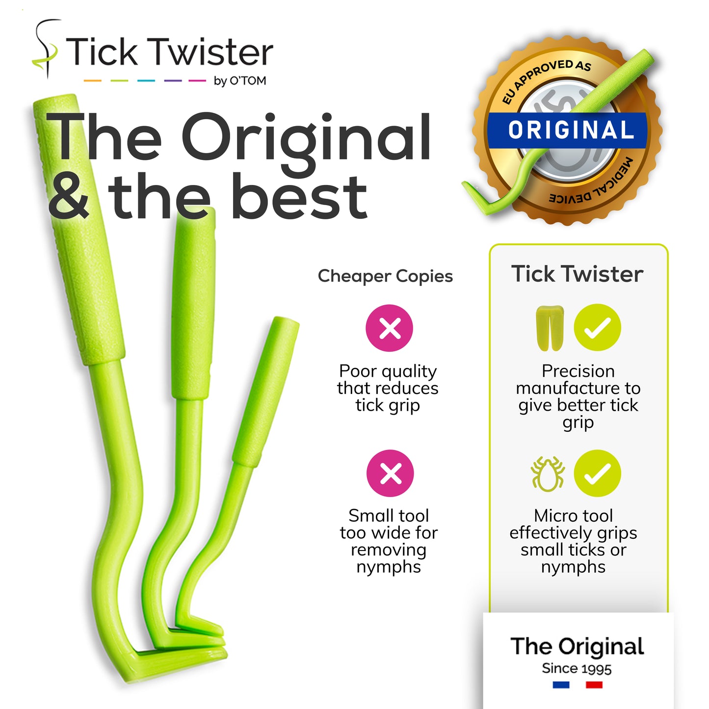 Tick Twister Tick Removers (3 Sizes in Cardboard Packaging)