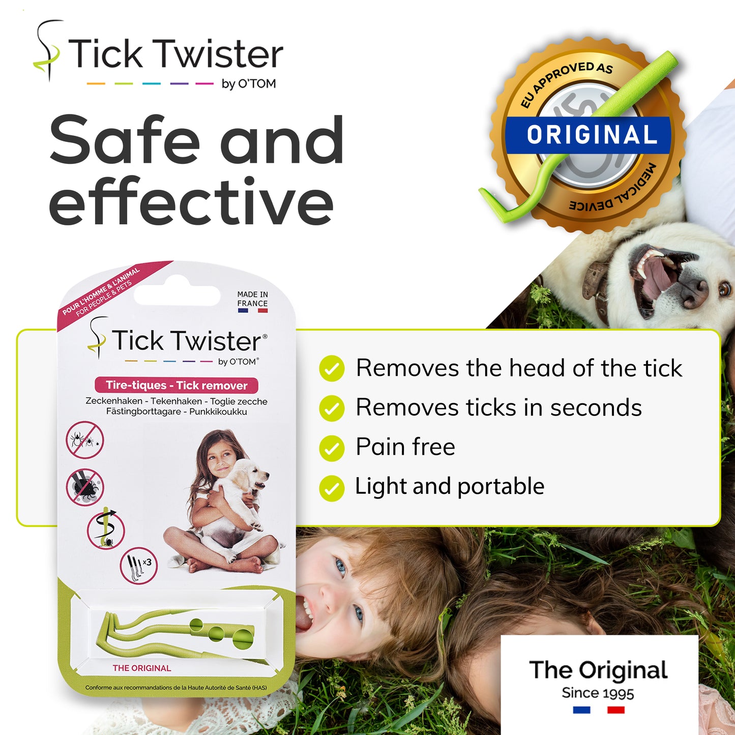 Tick Twister Tick Removers - Cardboard Packaging (3 pieces)
