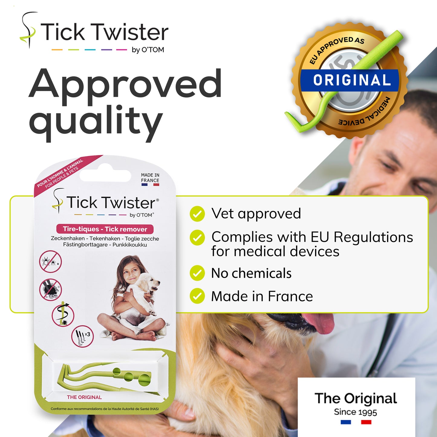Tick Twister Tick Removers - Cardboard Packaging (3 pieces)