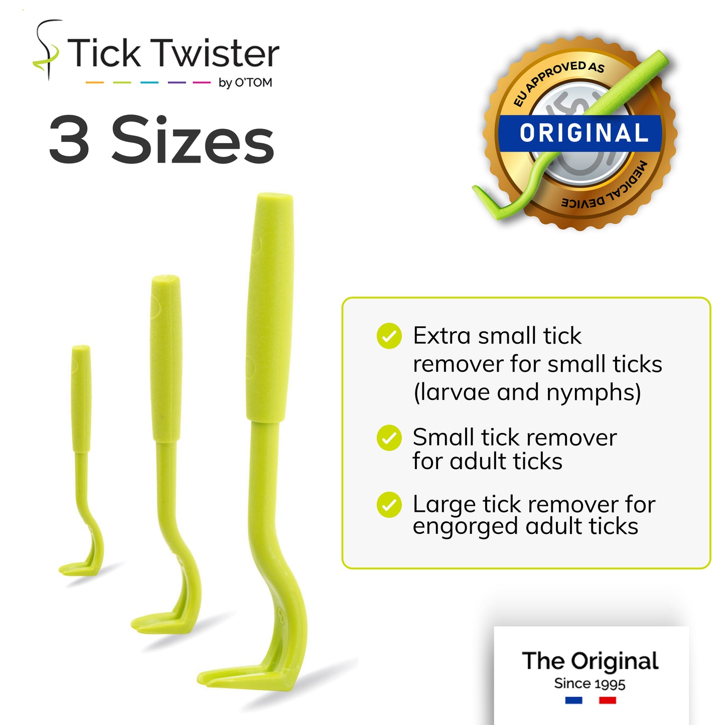 Tick Twister Tick Removers (3 Sizes in Cardboard Packaging)