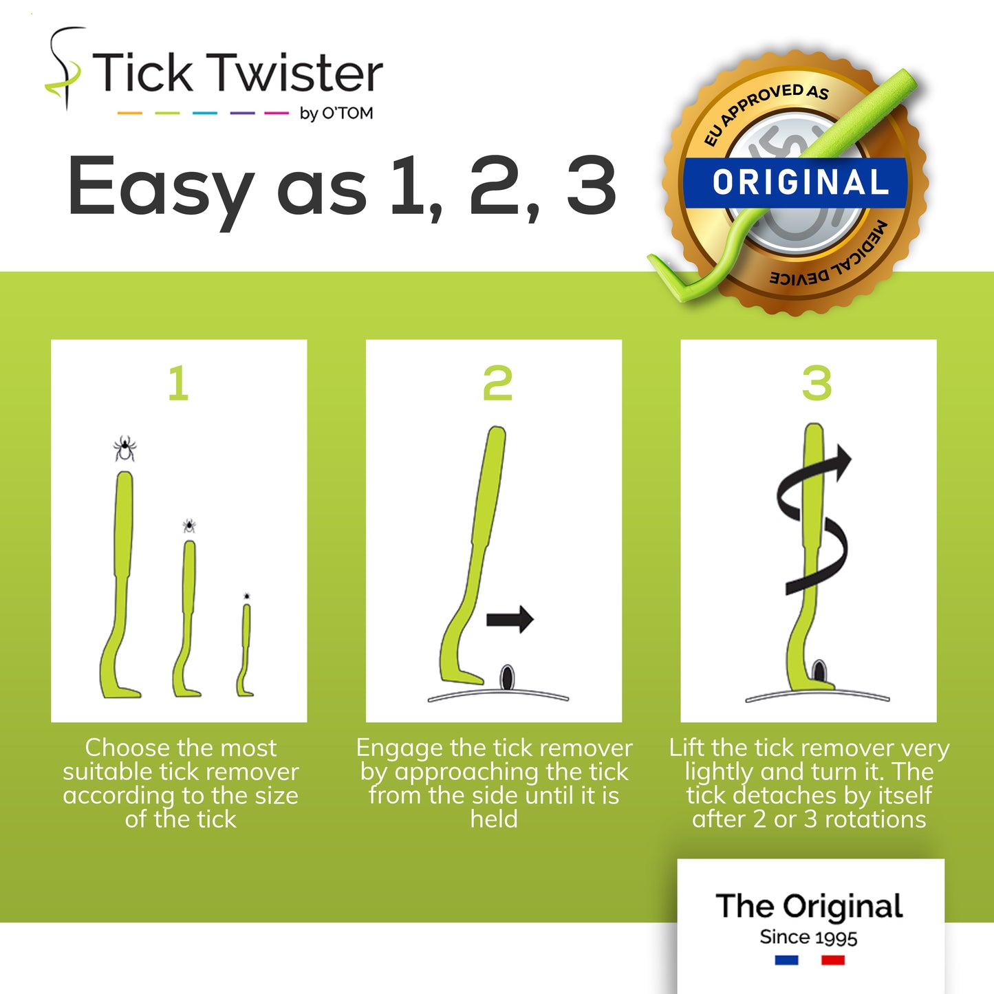 Tick Twister Tick Removers (3 Sizes in Cardboard Packaging)