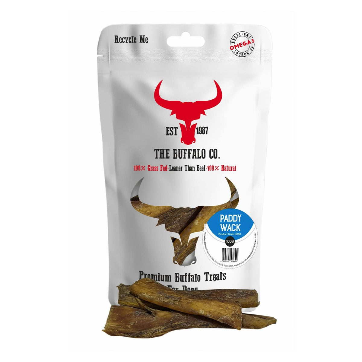 The Buffalo Co. Buffalo Paddywack for Dogs (100g)