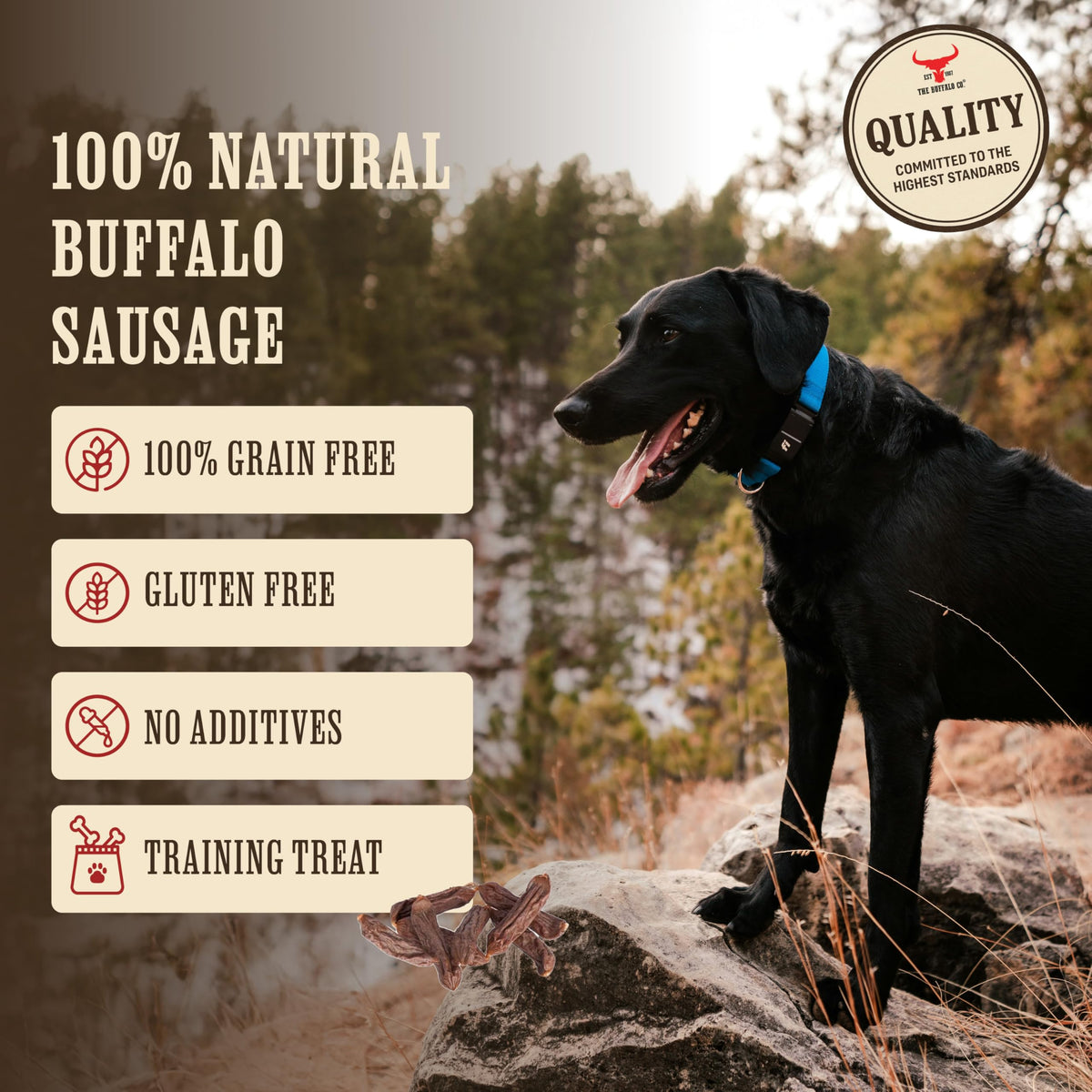 The Buffalo Co. Premium Buffalo Sausages for Dogs (300g)